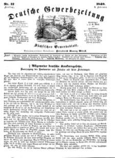 Deutsche Gewerbezeitung und Sächsisches Gewerbeblatt, Jahrg. XIV, Freitag, 9. Februar, nr 12.