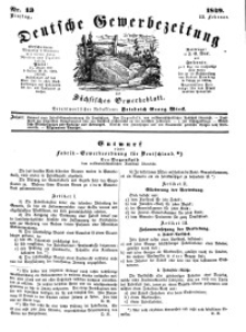 Deutsche Gewerbezeitung und Sächsisches Gewerbeblatt, Jahrg. XIV, Dienstag, 13. Februar, nr 13.