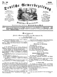 Deutsche Gewerbezeitung und Sächsisches Gewerbeblatt, Jahrg. XIV, Dienstag, 13. Februar, nr 13.