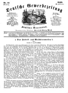 Deutsche Gewerbezeitung und Sächsisches Gewerbeblatt, Jahrg. XIV, Dienstag, 20. Februar, nr 15.