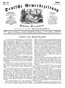 Deutsche Gewerbezeitung und Sächsisches Gewerbeblatt, Jahrg. XIV, Dienstag, 27. Februar, nr 17.