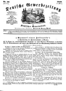 Deutsche Gewerbezeitung und Sächsisches Gewerbeblatt, Jahrg. XIV, Freitag, 9. März, nr 20.