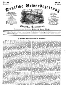 Deutsche Gewerbezeitung und Sächsisches Gewerbeblatt, Jahrg. XIV, Dienstag, 20. März, nr 23.