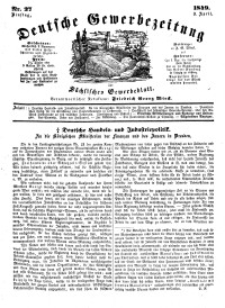 Deutsche Gewerbezeitung und Sächsisches Gewerbeblatt, Jahrg. XIV, Dienstag, 3. April, nr 27.