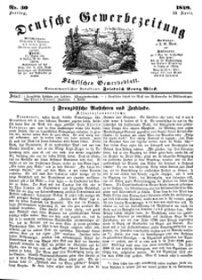 Deutsche Gewerbezeitung und Sächsisches Gewerbeblatt, Jahrg. XIV, Freitag, 13. April, nr 30.