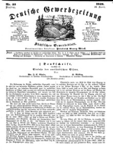 Deutsche Gewerbezeitung und Sächsisches Gewerbeblatt, Jahrg. XIV, Dienstag, 24. April, nr 33.