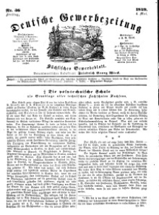 Deutsche Gewerbezeitung und Sächsisches Gewerbeblatt, Jahrg. XIV, Freitag, 4. Mai, nr 36.