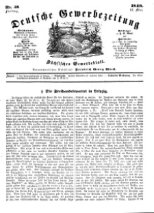 Deutsche Gewerbezeitung und Sächsisches Gewerbeblatt, Jahrg. XIV, Freitag, 11. Mai, nr 38.