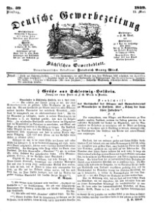 Deutsche Gewerbezeitung und Sächsisches Gewerbeblatt, Jahrg. XIV, Dienstag, 15. Mai, nr 39.