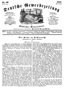 Deutsche Gewerbezeitung und Sächsisches Gewerbeblatt, Jahrg. XIV, Freitag, 22. Juni, nr 50.
