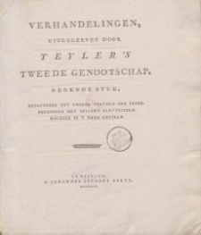 Verhandelingen Uitgegeeven Door Teyler's Tweede Genootschap