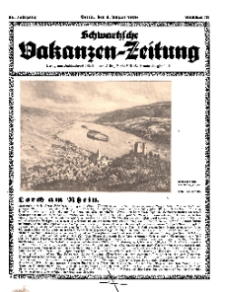 Schwartzsche Vakanzen-Zeitung, Jg. 68, 1938, Nr 31
