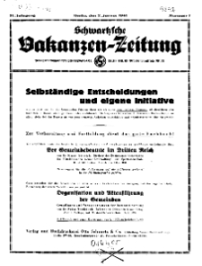 Schwartzsche Vokanzen-Zeitung, Jg. 71, 1941, Nr 1