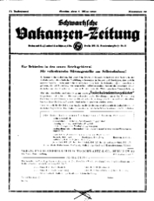 Schwartzsche Vokanzen-Zeitung, Jg. 71, 1941, Nr 19