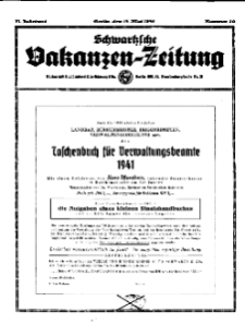 Schwartzsche Vokanzen-Zeitung, Jg. 71, 1941, Nr 20