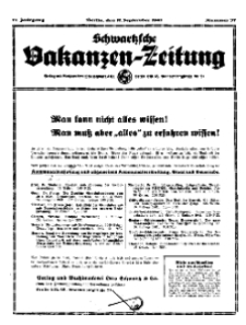 Schwartzsche Vokanzen-Zeitung, Jg. 71, 1941, Nr 37