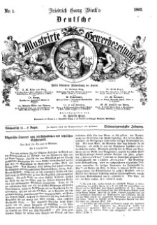Deutsche Illustrirte Gewerbezeitung, 1862. Jahrg. XXVII, nr 1.