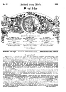 Deutsche Illustrirte Gewerbezeitung, 1862. Jahrg. XXVII, nr 27.