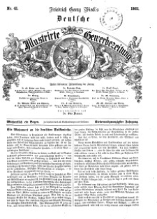 Deutsche Illustrirte Gewerbezeitung, 1862. Jahrg. XXVII, nr 41.
