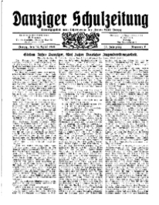Danziger Schulzeitung, Jg. 12, 1931, Nr 8.