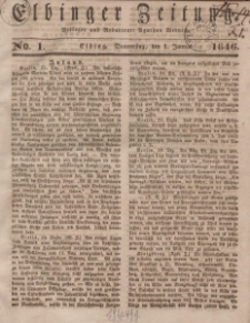 Elbinger Zeitung, No. 1 Donnerstag, 1. Januar 1846