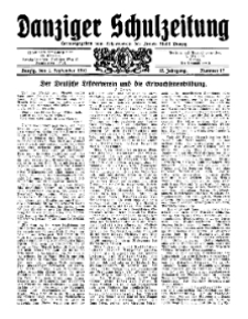 Danziger Schulzeitung, Jg. 12, 1931, Nr 17.