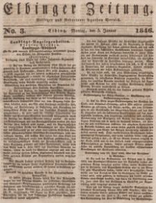 Elbinger Zeitung, No. 3 Montag, 5. Januar 1846
