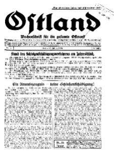 Ostland : Wochenschrift für die gesamte Ostmark, Jg. 11, 1930, Nr 3.