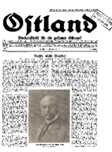Ostland : Wochenschrift für die gesamte Ostmark, Jg. 11, 1930, Nr 6.
