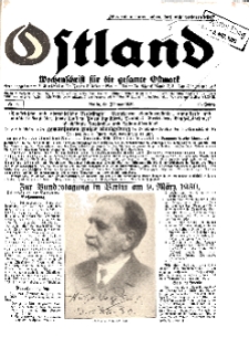 Ostland : Wochenschrift für die gesamte Ostmark, Jg. 11, 1930, Nr 9.