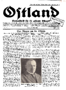 Ostland : Wochenschrift für die gesamte Ostmark, Jg. 11, 1930, Nr 20.