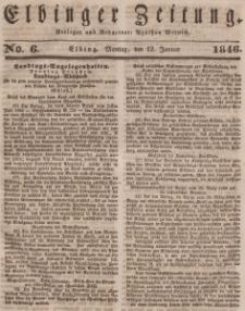 Elbinger Zeitung, No. 6 Montag, 12. Januar 1846