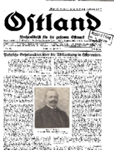 Ostland : Wochenschrift für die gesamte Ostmark, Jg. 11, 1930, Nr 28.