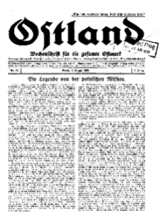 Ostland : Wochenschrift für die gesamte Ostmark, Jg. 11, 1930, Nr 31.