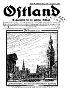 Ostland : Wochenschrift für die gesamte Ostmark, Jg. 11, 1930, Nr 34.