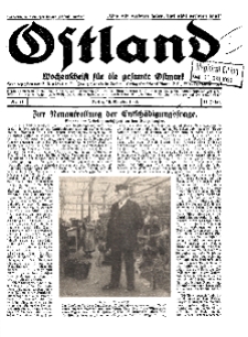 Ostland : Wochenschrift für die gesamte Ostmark, Jg. 11, 1930, Nr 41.