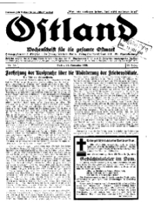 Ostland : Wochenschrift für die gesamte Ostmark, Jg. 11, 1930, Nr 46.