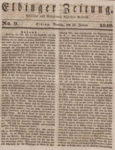 Elbinger Zeitung, No. 9 Montag, 19. Januar 1846