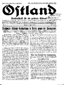 Ostland : Wochenschrift für die gesamte Ostmark, Jg. 12, 1931, Nr 4.