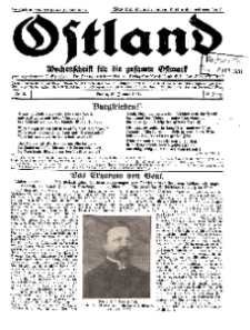 Ostland : Wochenschrift für die gesamte Ostmark, Jg. 12, 1931, Nr 5.
