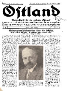 Ostland : Wochenschrift für die gesamte Ostmark, Jg. 12, 1931, Nr 6.