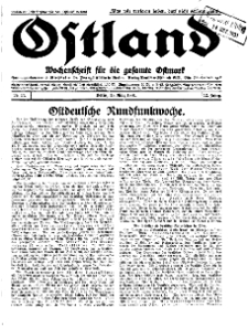 Ostland : Wochenschrift für die gesamte Ostmark, Jg. 12, 1931, Nr 11.