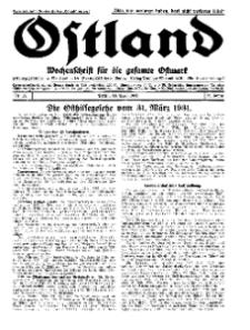 Ostland : Wochenschrift für die gesamte Ostmark, Jg. 12, 1931, Nr 15.