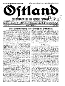 Ostland : Wochenschrift für die gesamte Ostmark, Jg. 12, 1931, Nr 19.