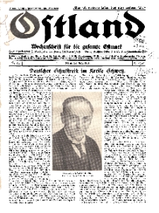 Ostland : Wochenschrift für die gesamte Ostmark, Jg. 12, 1931, Nr 21.