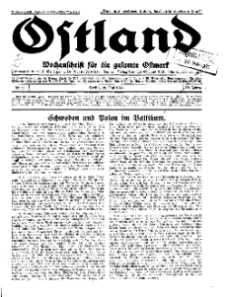 Ostland : Wochenschrift für die gesamte Ostmark, Jg. 12, 1931, Nr 22.