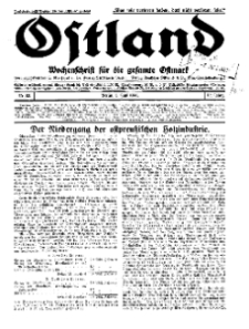 Ostland : Wochenschrift für die gesamte Ostmark, Jg. 12, 1931, Nr 23.