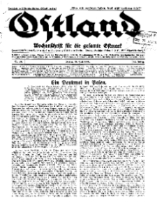Ostland : Wochenschrift für die gesamte Ostmark, Jg. 12, 1931, Nr 28.