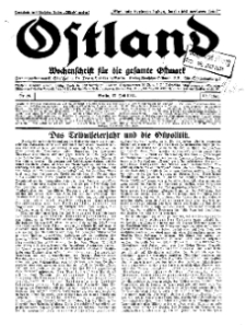 Ostland : Wochenschrift für die gesamte Ostmark, Jg. 12, 1931, Nr 29.