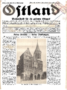 Ostland : Wochenschrift für die gesamte Ostmark, Jg. 12, 1931, Nr 31.